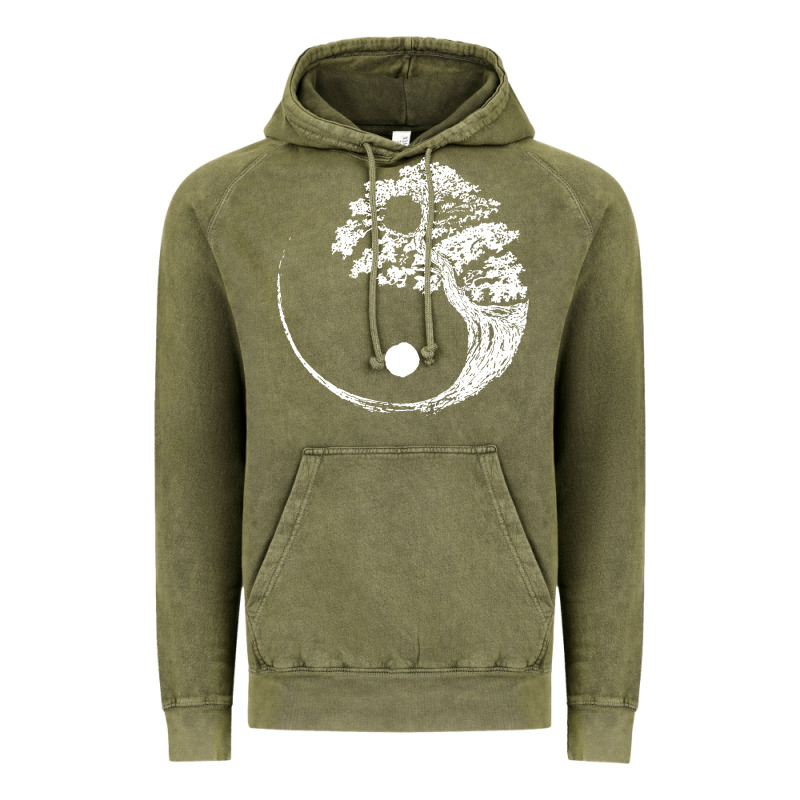 Yin Yang Bonsai Tree Vintage Hoodie by artisFamous | Teevron