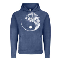 Vintage Denim yin yang bonsai tree Vintage Hoodie - artisFamous