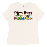 Bone merry happy chrismukkah with olive branch Ladies Tee - FaDigitalArtStudio