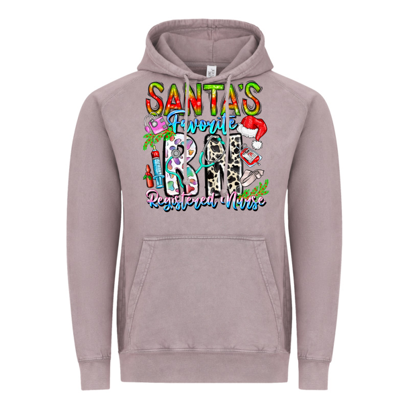 Santa's Favorite Rn Registered Nurse Vintage Hoodie by CowhideDigitalArt | Teevron