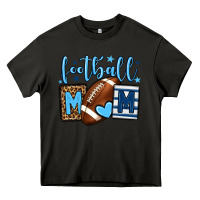 Asphalt Football mom blue team color  mother's day Heavy Core Tee - HowdyJamesFarm