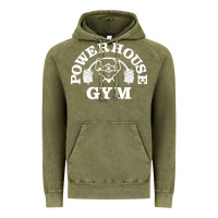 Vintage Olive power house gym fitness Vintage Hoodie - artisFamous