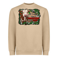 All I Want For Christmas Is A Cow Cowhide Heavyweight Sweatshirt | Teevron