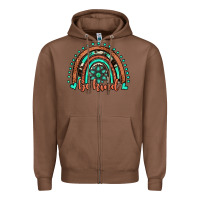 Chestnut be kind western turquoise rainbow Zipper Hoodie - JahusDesignShop