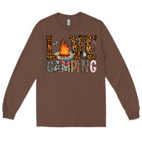 Chestnut Love Camping Long Sleeve Tee - CowhideDigitalArt