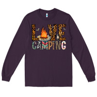 Plum Love Camping Long Sleeve Tee - CowhideDigitalArt