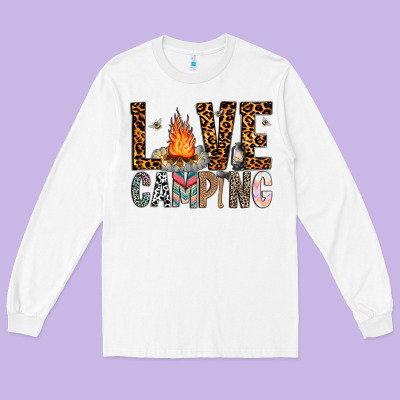 Love Camping Long Sleeve Tee Designed By Cowhidedigitalart