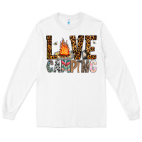 White Love Camping Long Sleeve Tee - CowhideDigitalArt
