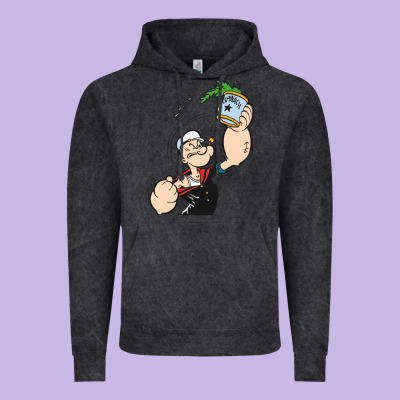 Popeye Spinach Retro Mens Funny Vintage Hoodie Designed By Artisfamous