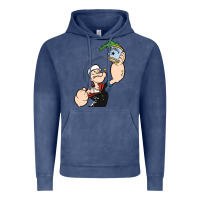 Vintage Denim Popeye Spinach Retro Mens Funny Vintage Hoodie - artisFamous
