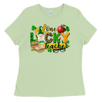 Matcha one lucky teacher Ladies Tee - FaDigitalArtStudio