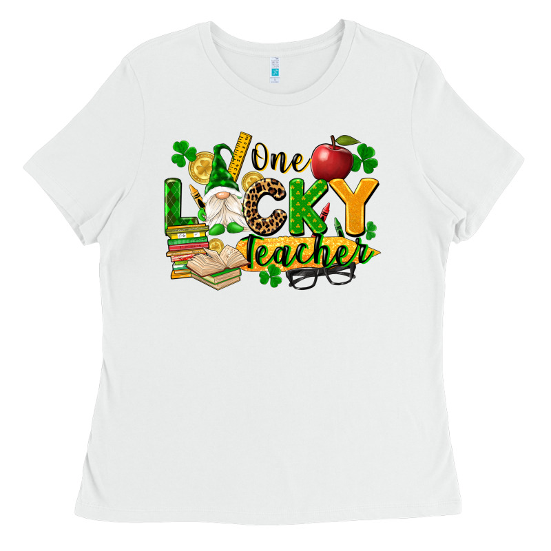 One Lucky Teacher Ladies Tee by FaDigitalArtStudio | Teevron