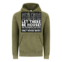 Vintage Olive Let there be house music Vintage Hoodie - artisFamous