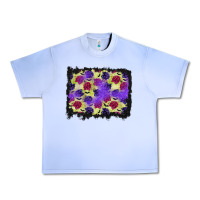 Grape Ice halloween bat and roses background Urban Heavy Tee - BundleAndBundleShop