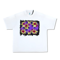 White halloween bat and roses background Urban Heavy Tee - BundleAndBundleShop