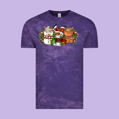 Christmas Coffee Cups Vintage Tee Designed By Fadigitalartstudio