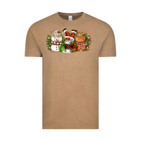 Vintage Coffee Christmas coffee cups Vintage Tee - FaDigitalArtStudio