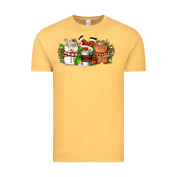 Vintage Mustard Christmas coffee cups Vintage Tee - FaDigitalArtStudio