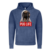 Vintage Denim pug life Vintage Hoodie - artisFamous