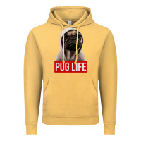 Vintage Mustard pug life Vintage Hoodie - artisFamous