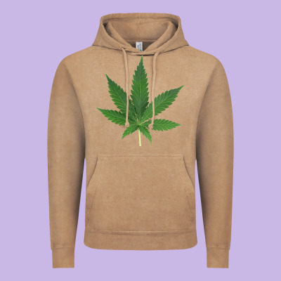 Weed Leaf Vintage Hoodie Designed By Artisfamous