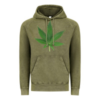Vintage Olive Weed leaf Vintage Hoodie - artisFamous