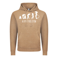 Vintage Coffee alien evolution Vintage Hoodie - artisFamous