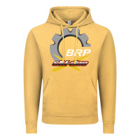 Vintage Mustard brp ski doo Vintage Hoodie - artisFamous