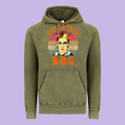 Rbg Vintage Hoodie Designed By Artisfamous
