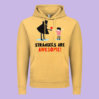Strangers Are Awesome Vintage Hoodie Designed By Artisfamous