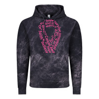 Cloud Black Pink Ribbon Vintage Hoodie - artisFamous