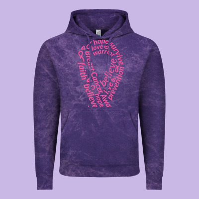 Pink Ribbon Vintage Hoodie Designed By Artisfamous