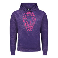 Cloud Purple Pink Ribbon Vintage Hoodie - artisFamous