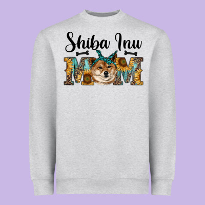 Western Shiba Inu Mom Heavyweight Sweatshirt Designed By Ranaportraitstore