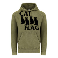 Vintage Olive cat flag Vintage Hoodie - artisFamous