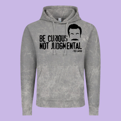 Be Curious Not Judgemental Vintage Hoodie Designed By Artisfamous