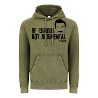 Vintage Olive be curious not judgemental Vintage Hoodie - artisFamous