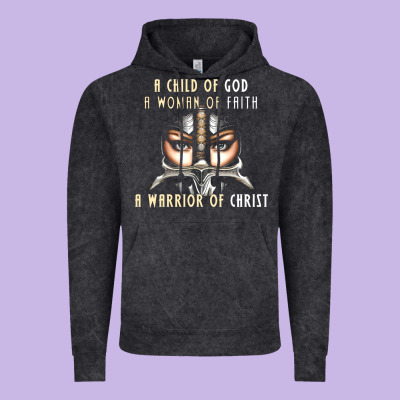 Child Of God Woman Of Faith Warrior Of Christ Vintage Hoodie Designed By Artisfamous
