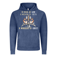 Vintage Denim child of god woman of faith warrior of christ Vintage Hoodie - artisFamous