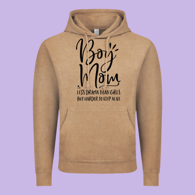Boy Mom Less Drama Than Girls But Harder To Vintage Hoodie Designed By Artisfamous