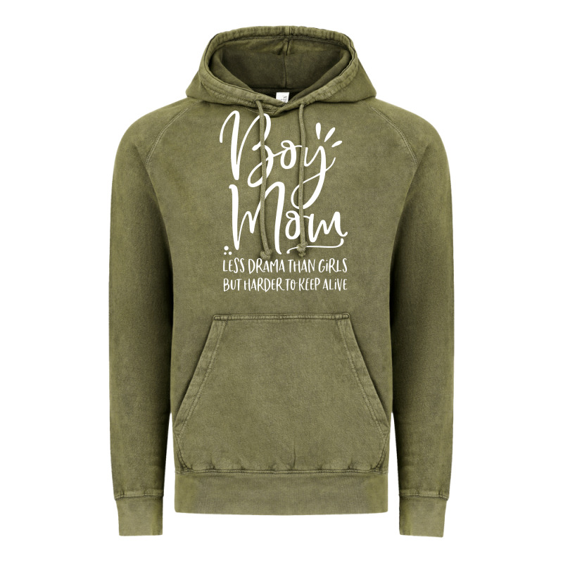 Boy Mom Less Drama Than Girls But Harder To Vintage Hoodie by artisFamous | Teevron