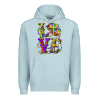 Blue Mist mardi gras love with king cake Premium Hoodie - RanaPortraitStore