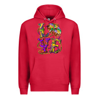 Cardinal mardi gras love with king cake Premium Hoodie - RanaPortraitStore