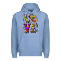 Colony Blue mardi gras love with king cake Premium Hoodie - RanaPortraitStore
