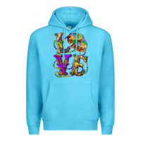 Ocean Blue mardi gras love with king cake Premium Hoodie - RanaPortraitStore