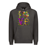 Smoke mardi gras love with king cake Premium Hoodie - RanaPortraitStore