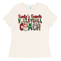 Bone Santa's Favorite Volleyball Coach For Christmas Ladies Tee - FaDigitalArtStudio