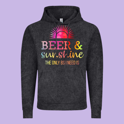 The Only Bs I Need Is Beer Sunshine Vintage Hoodie Designed By Artisfamous