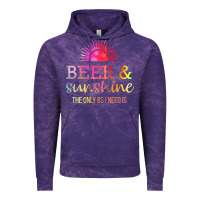 Cloud Purple the only bs i need is beer sunshine Vintage Hoodie - artisFamous