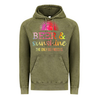 Vintage Olive the only bs i need is beer sunshine Vintage Hoodie - artisFamous